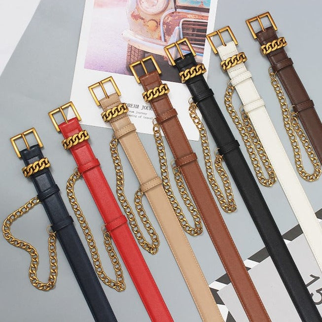 Elevate Your Style with Leather Women's Belts - Kroofu